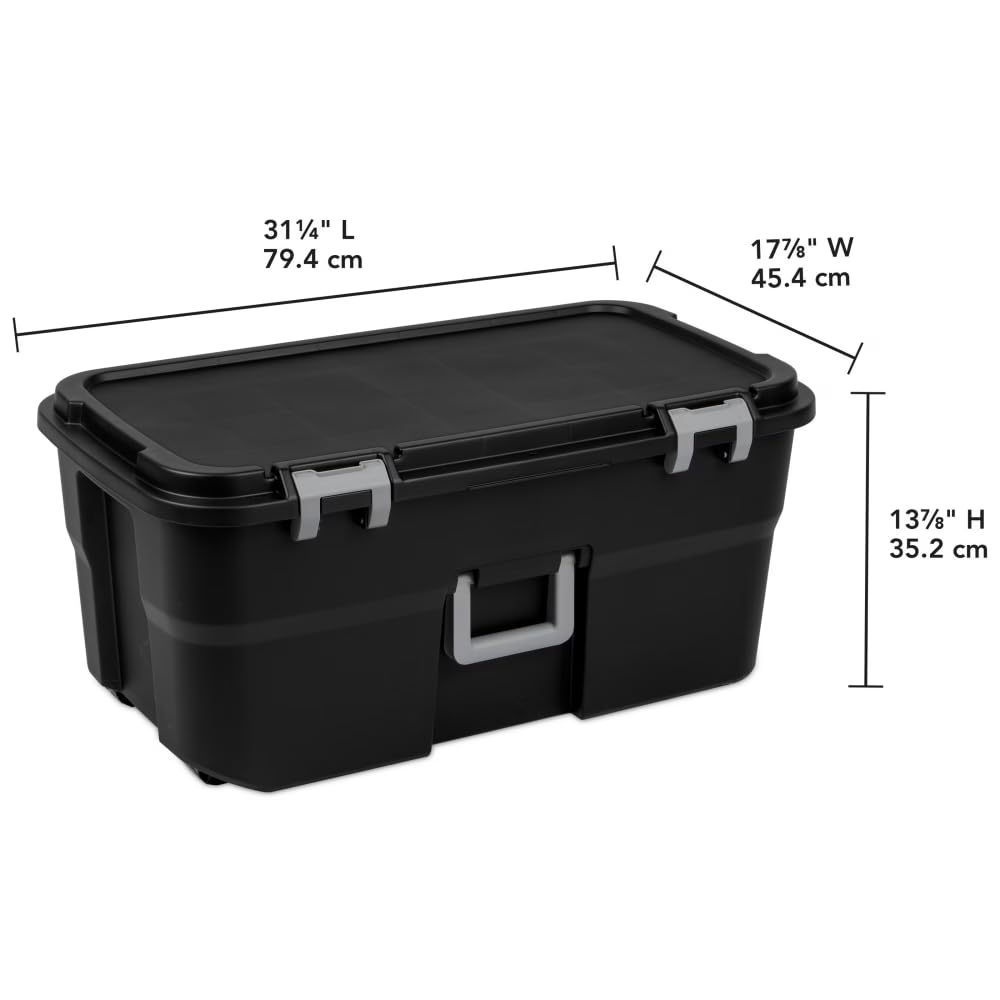 Waterproof Plastic Storage Box, 6 Pack 13.2 Gallon H79713