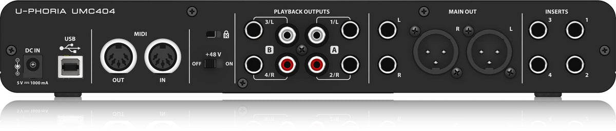 4x4 USB Audio/MIDI Interface with Mic Preamplifiers I630