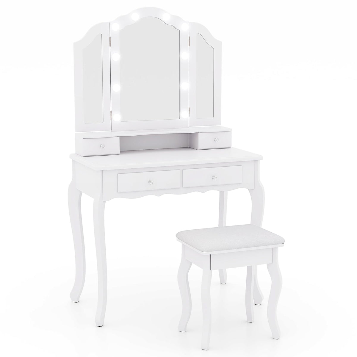 Vanity Desk with Lighted Mirror O459034