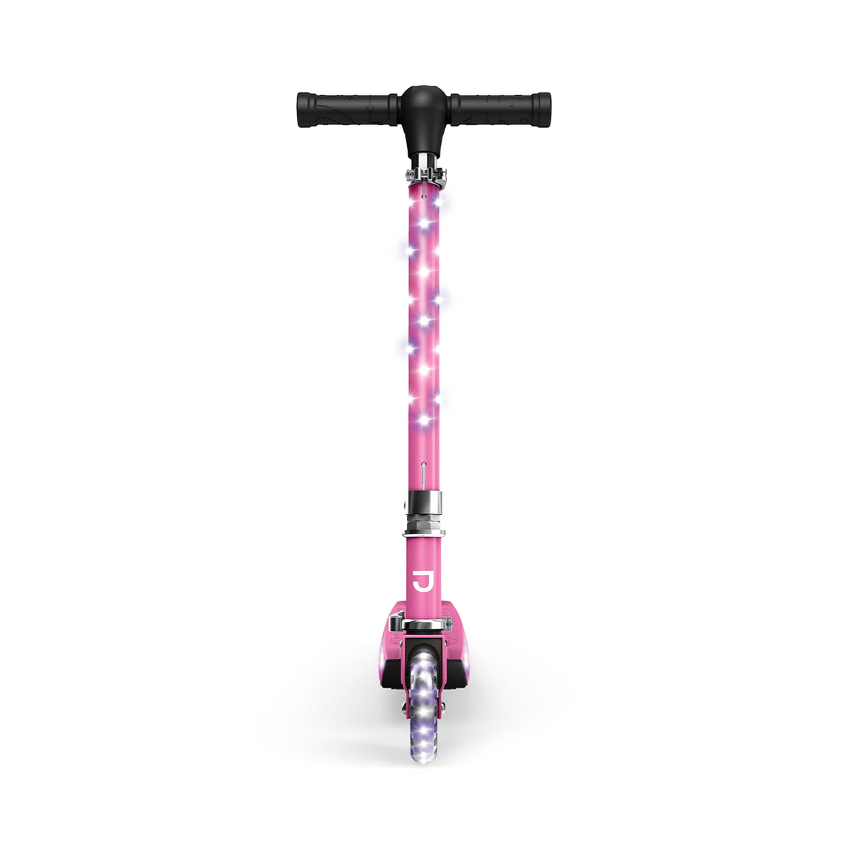 2-Wheel Light-Up Kick Scooter with Adjustable Handlebar and Rear Brake V32180
