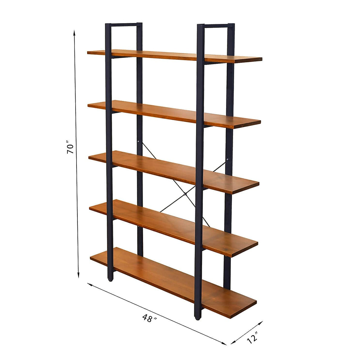 Solid Wood 5 Tier Bookshelf F4025
