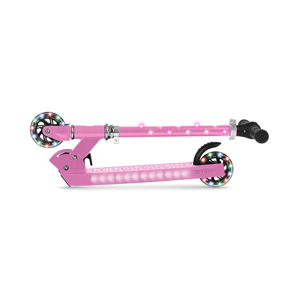 2-Wheel Light-Up Kick Scooter with Adjustable Handlebar and Rear Brake V32180