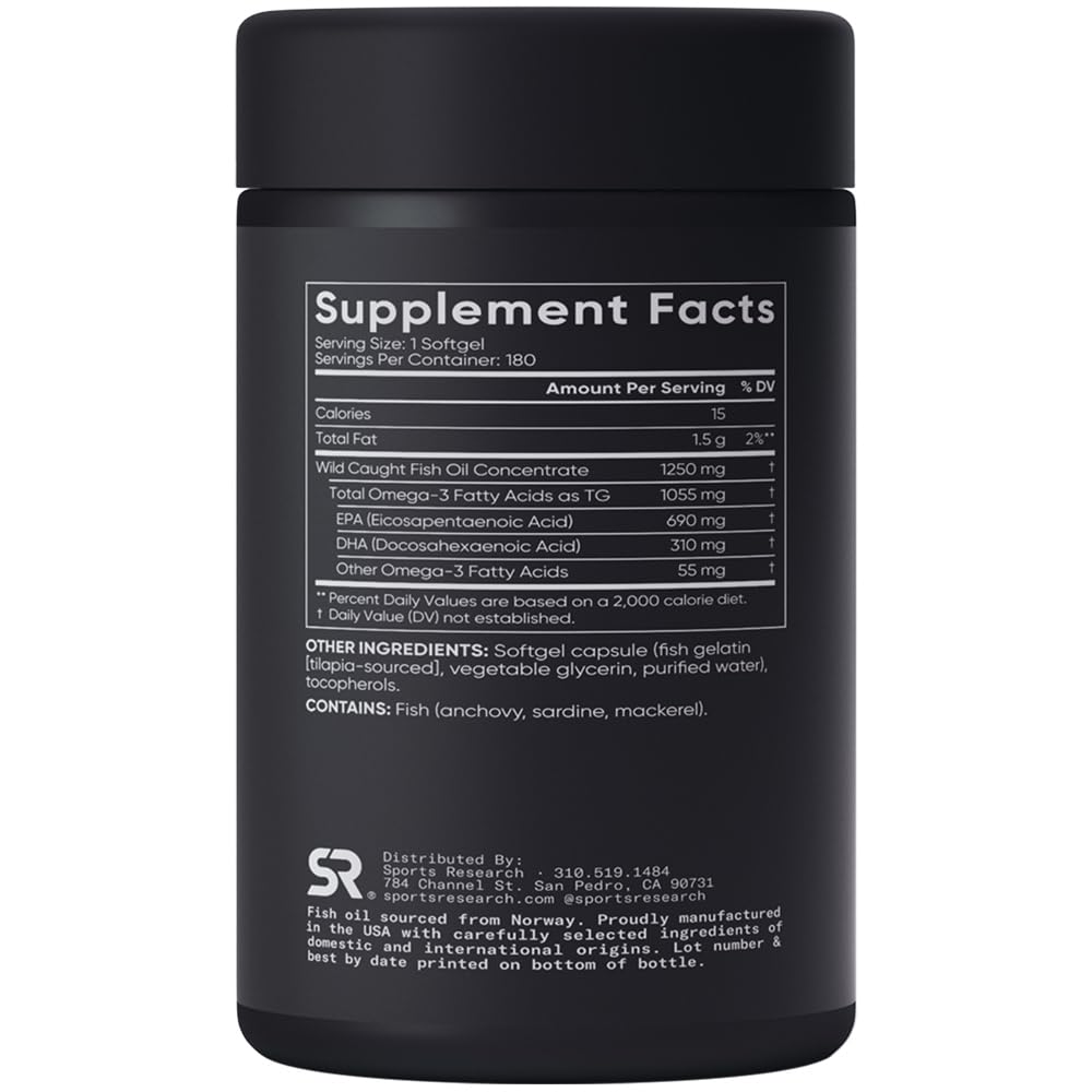 Omega-3 Fish Oil 180 Softgels M93235