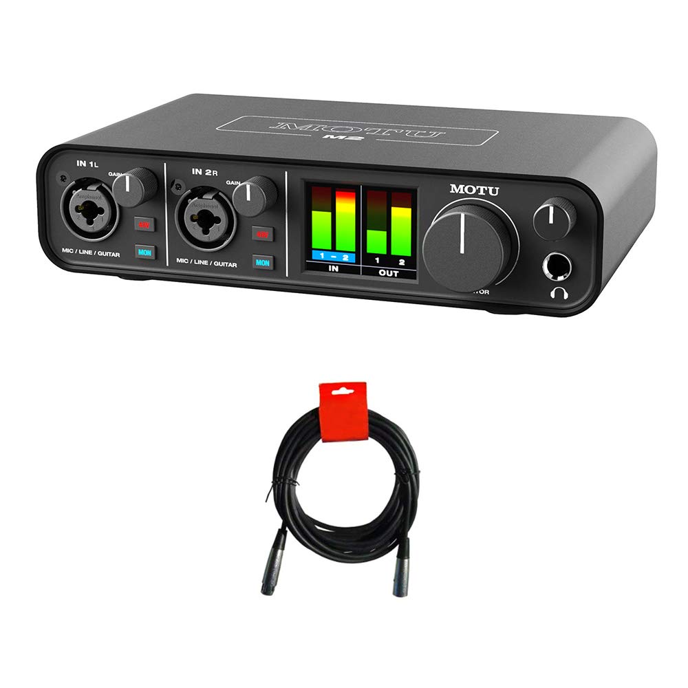 2x2 USB-C Audio Interface with XLR-XLR Cable Bundle S9866