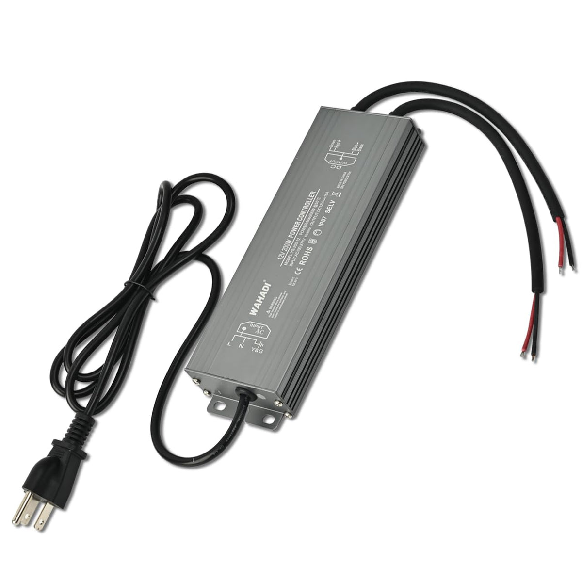 200W Waterproof LED Power Supply 100-277V AC to 12V DC Transformer P13460