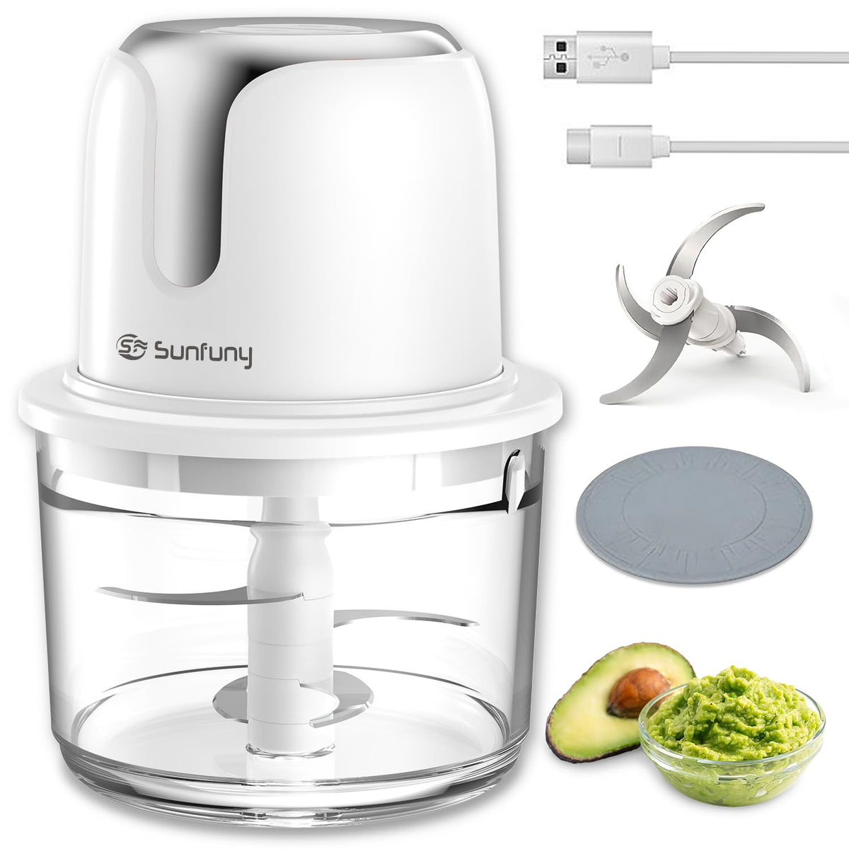 Cordless Food Processor 5-Cup Glass Bowl R49618