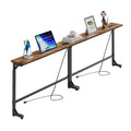 78.75” Narrow Adjustable Console Table with Outlet J123
