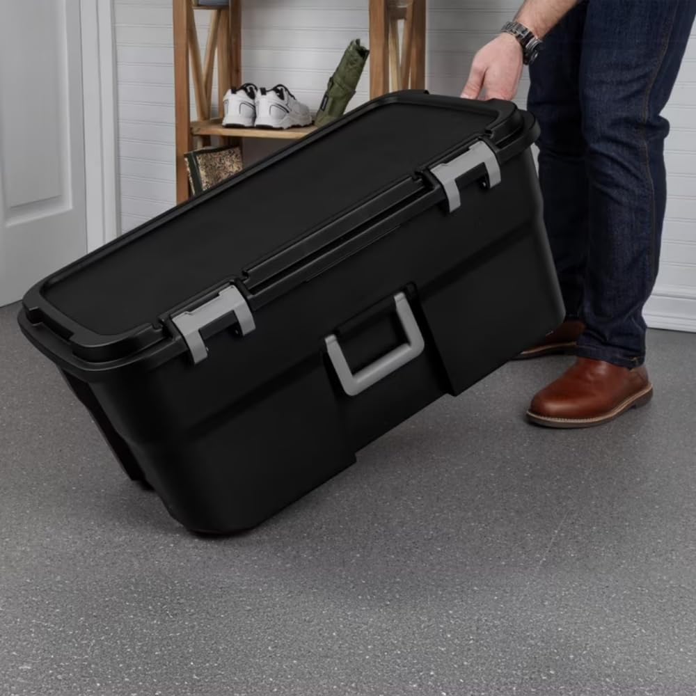 Waterproof Plastic Storage Box, 6 Pack 13.2 Gallon H79713
