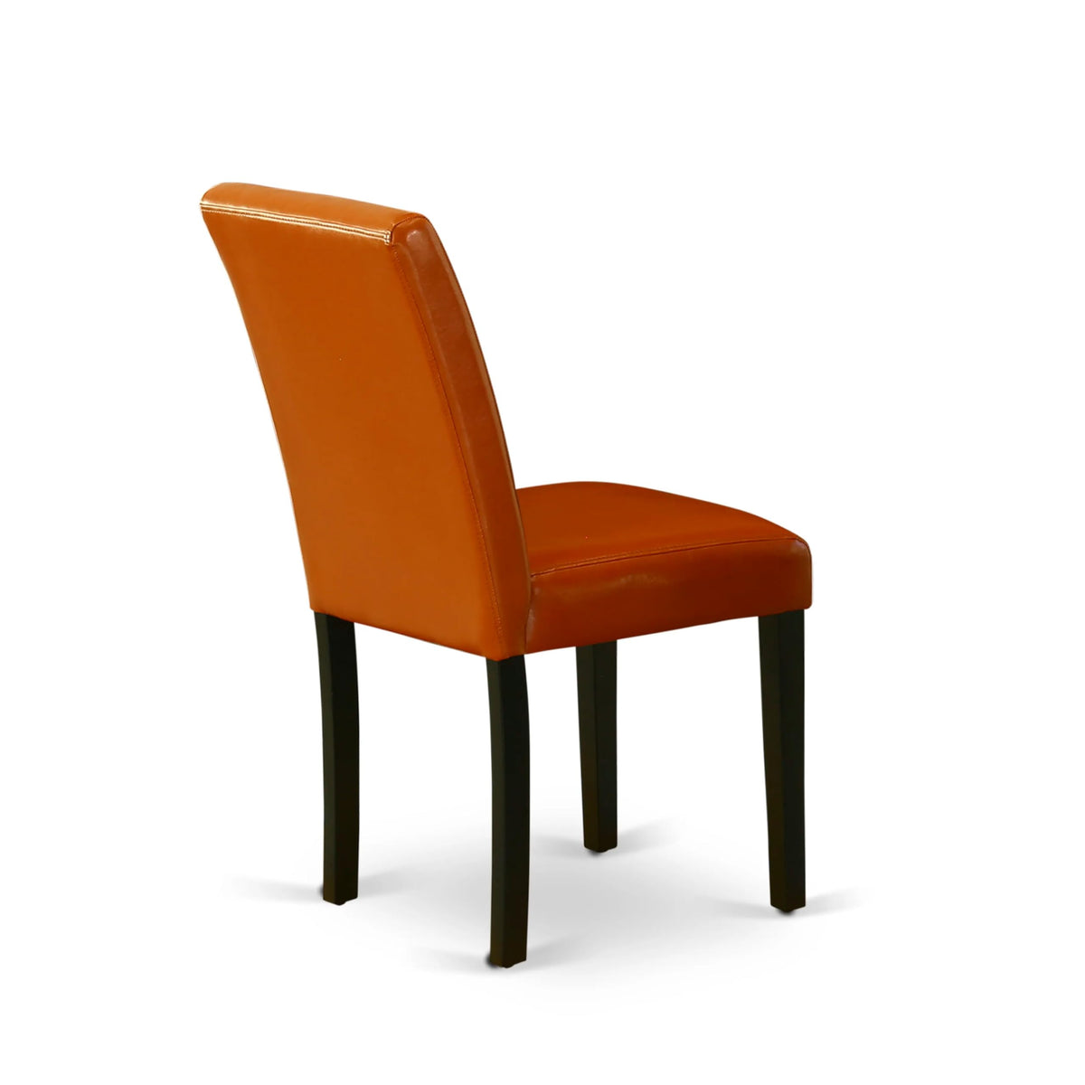 Baked Bean Faux Leather Upholstered Dining Chairs Set of 2 F80034