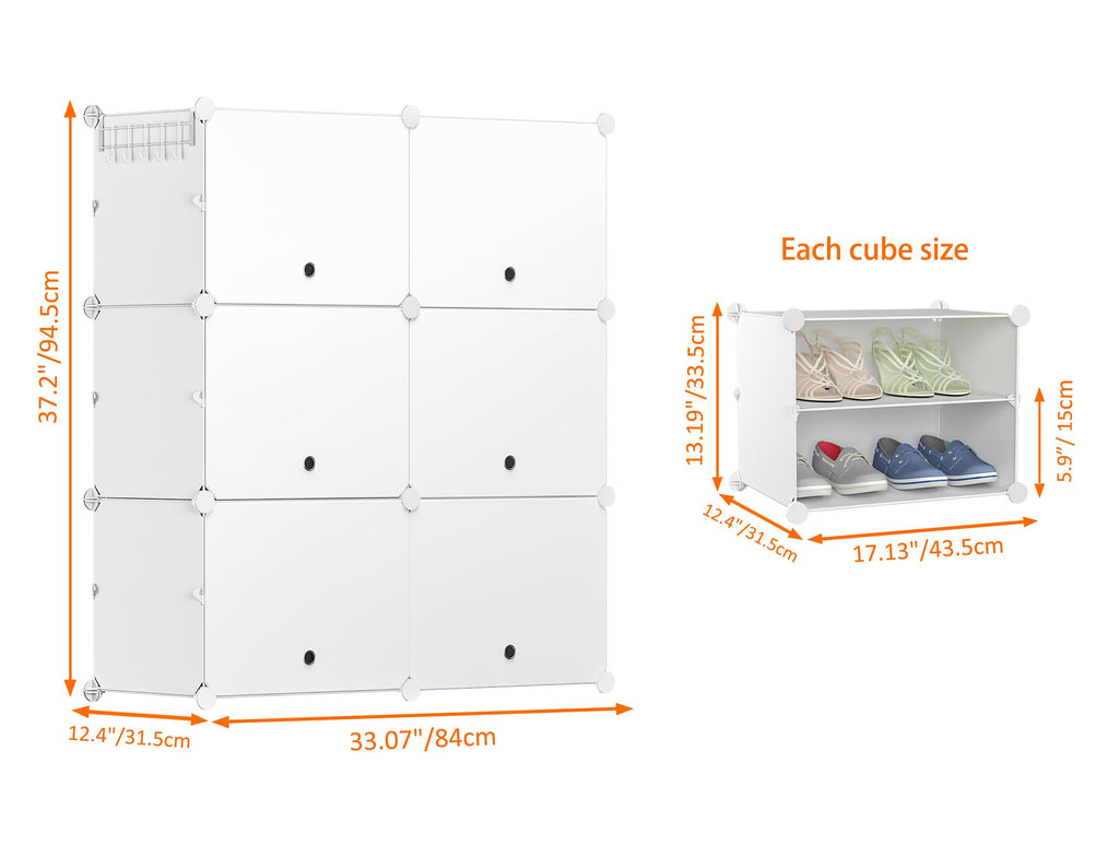 24 Pair Modular Shoe Rack Organizer H3689