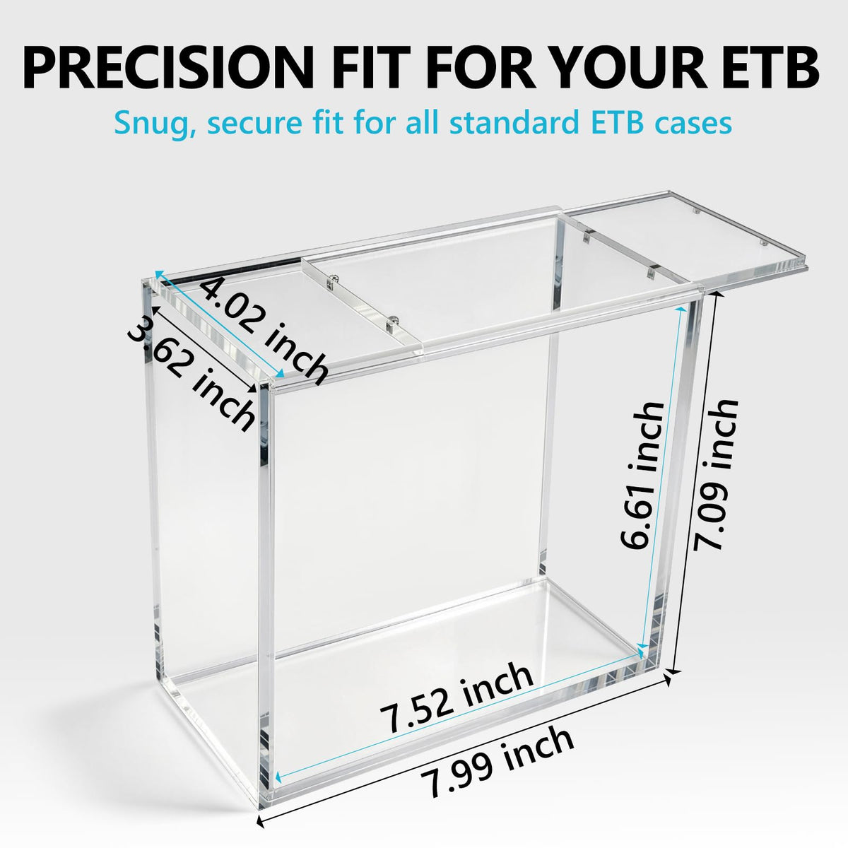 Acrylic Case, 1 Pack, Smooth Sliding Lid I454