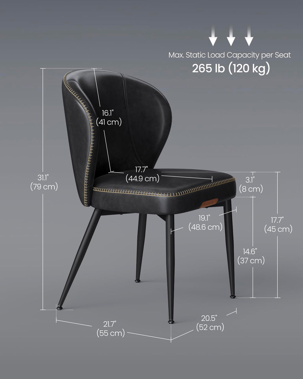 Upholstered Dining Chairs Set of 4 A469