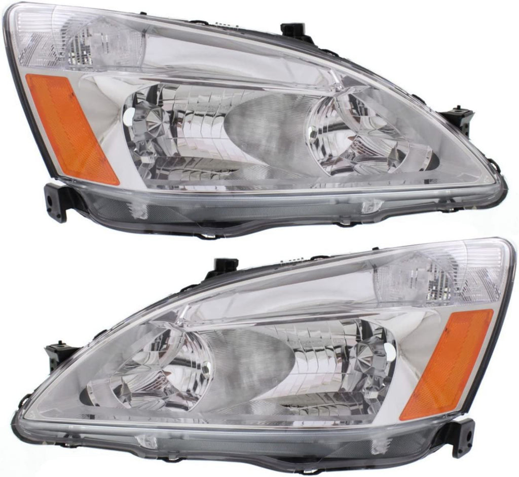 Headlights Lens and Housing Pair for 2003-2007 Honda Accord P400