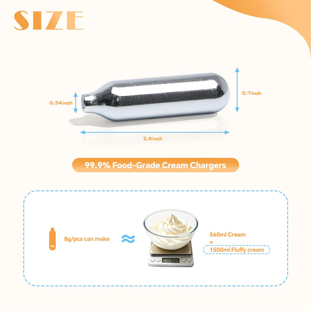 8g Whipped Cream Chargers Food Grade E132239