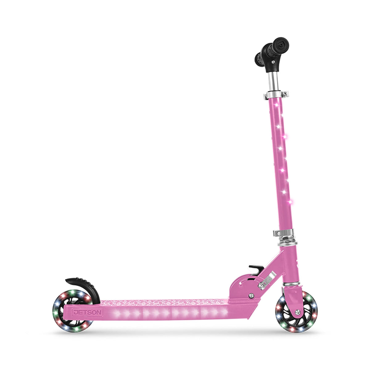 2-Wheel Light-Up Kick Scooter with Adjustable Handlebar and Rear Brake V32180