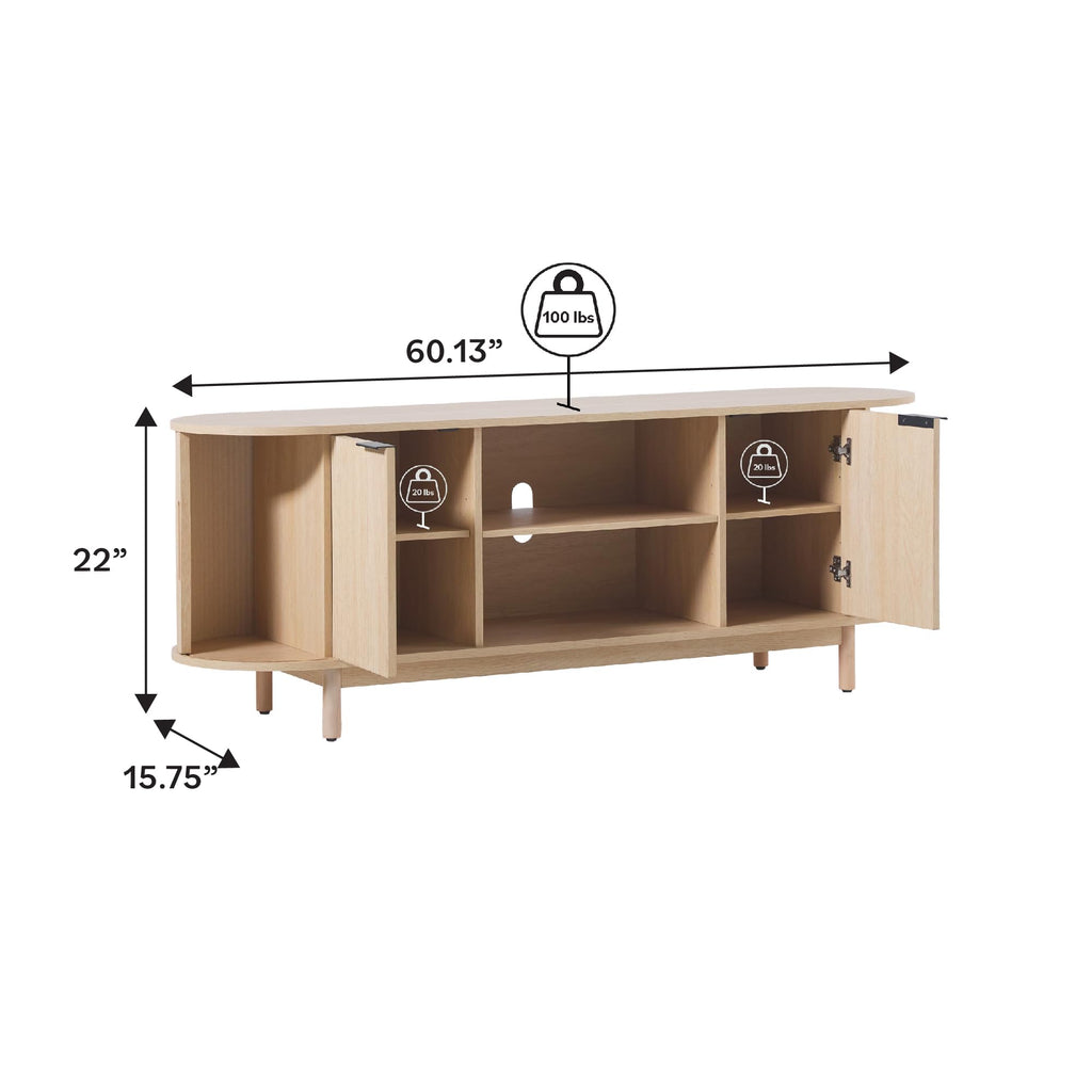 Coastal Oak 60 Inch TV Stand W191186