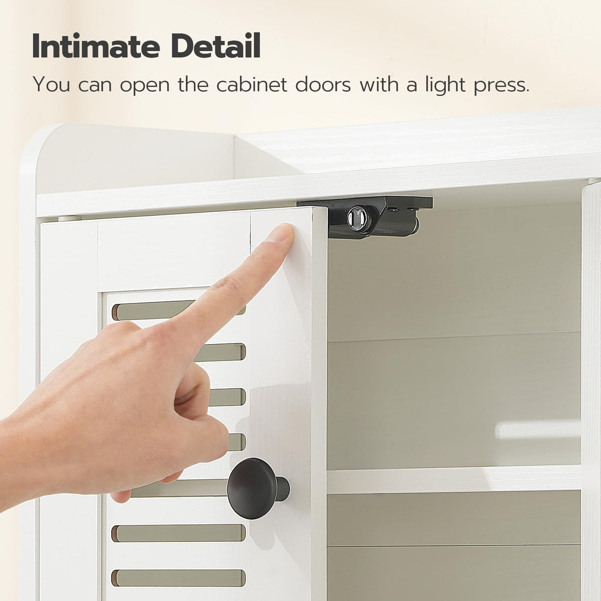 White Double Doors Bathroom Wall Cabinet with Towel Bar, Adjustable Shelf, 2 Hooks A4029