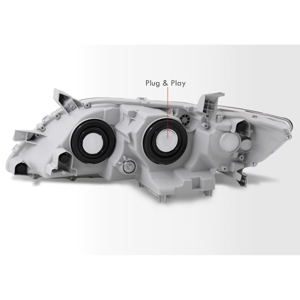 Black Clear Lens Projector Headlights Pair Set U816