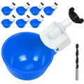 8 Pack Blue Automatic Chicken Waterer Cups C513818