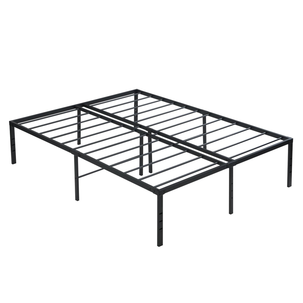 Black Queen Metal Platform Bed Frame O49744