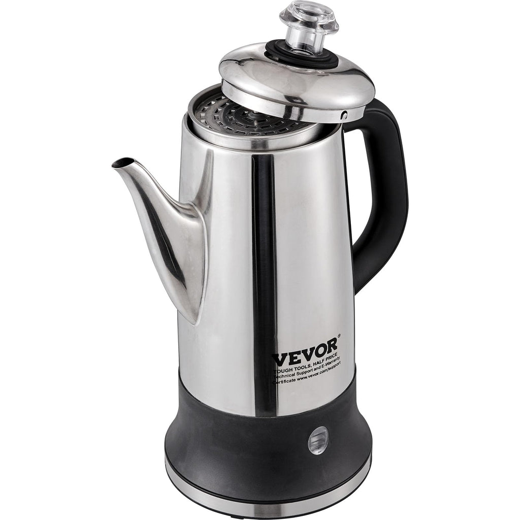 12-Cup Stainless Steel Electric Percolator Coffee Pot W9681