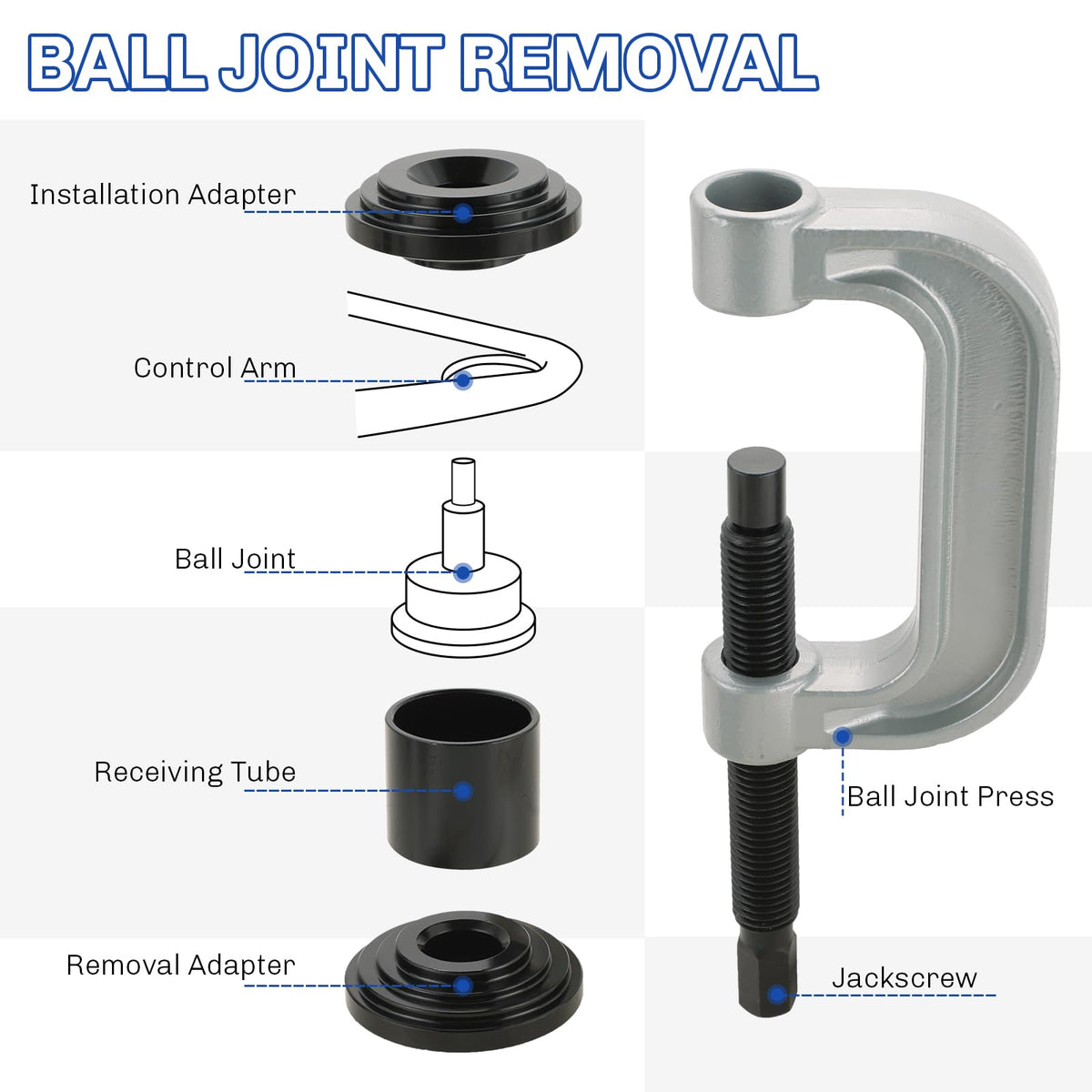 Heavy Duty Ball Joint Press and U Joint Removal Tool Kit Z2030