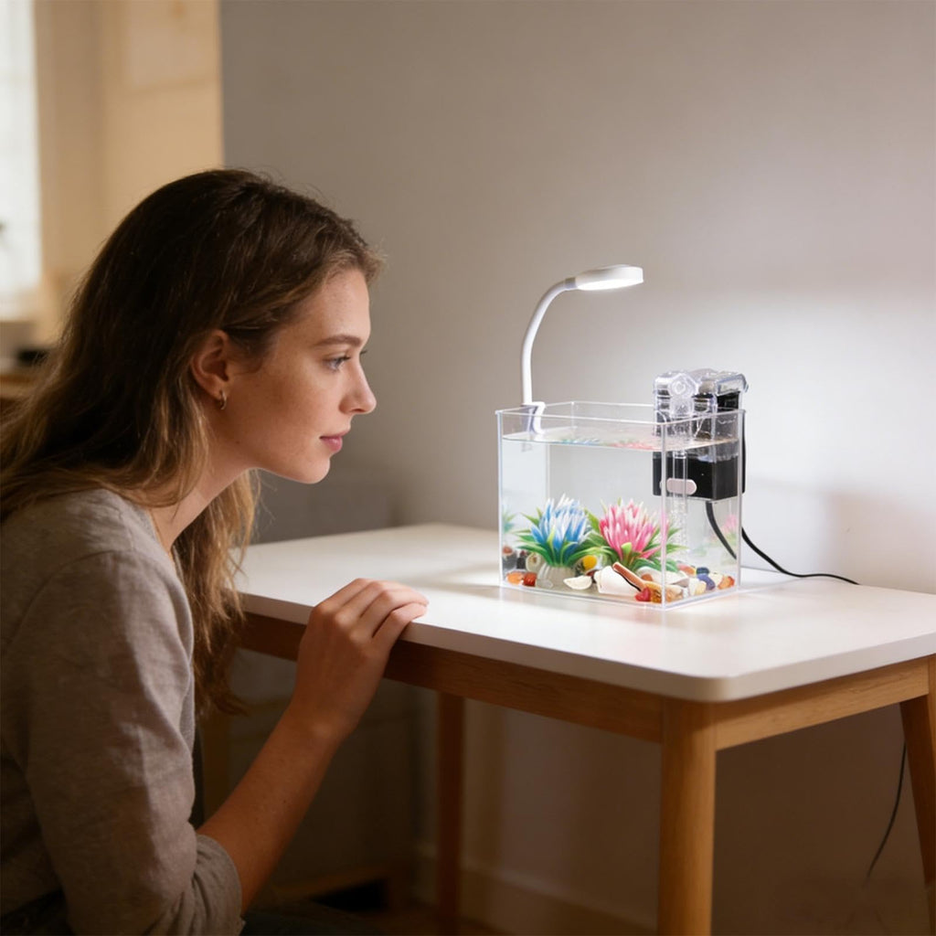Small Aquarium with LED Lights D87278