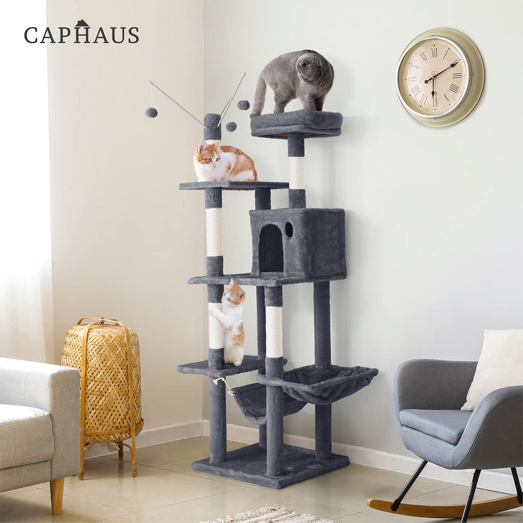 70-Inch Multi-Level Cat Tree with Scratching Posts W178