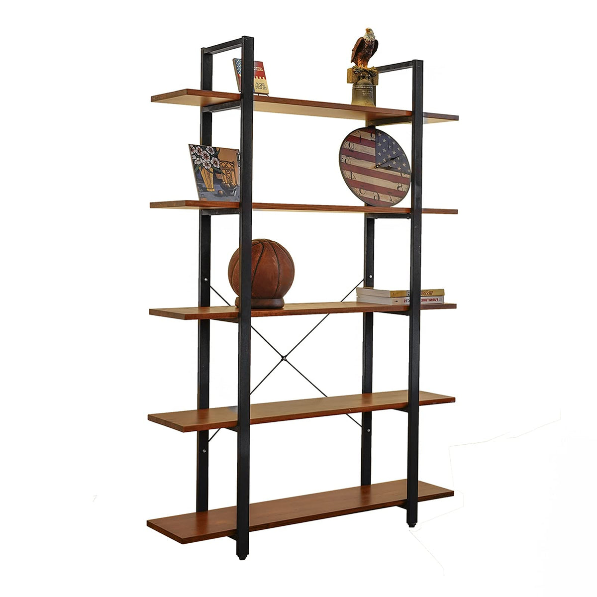 Solid Wood 5 Tier Bookshelf F4025