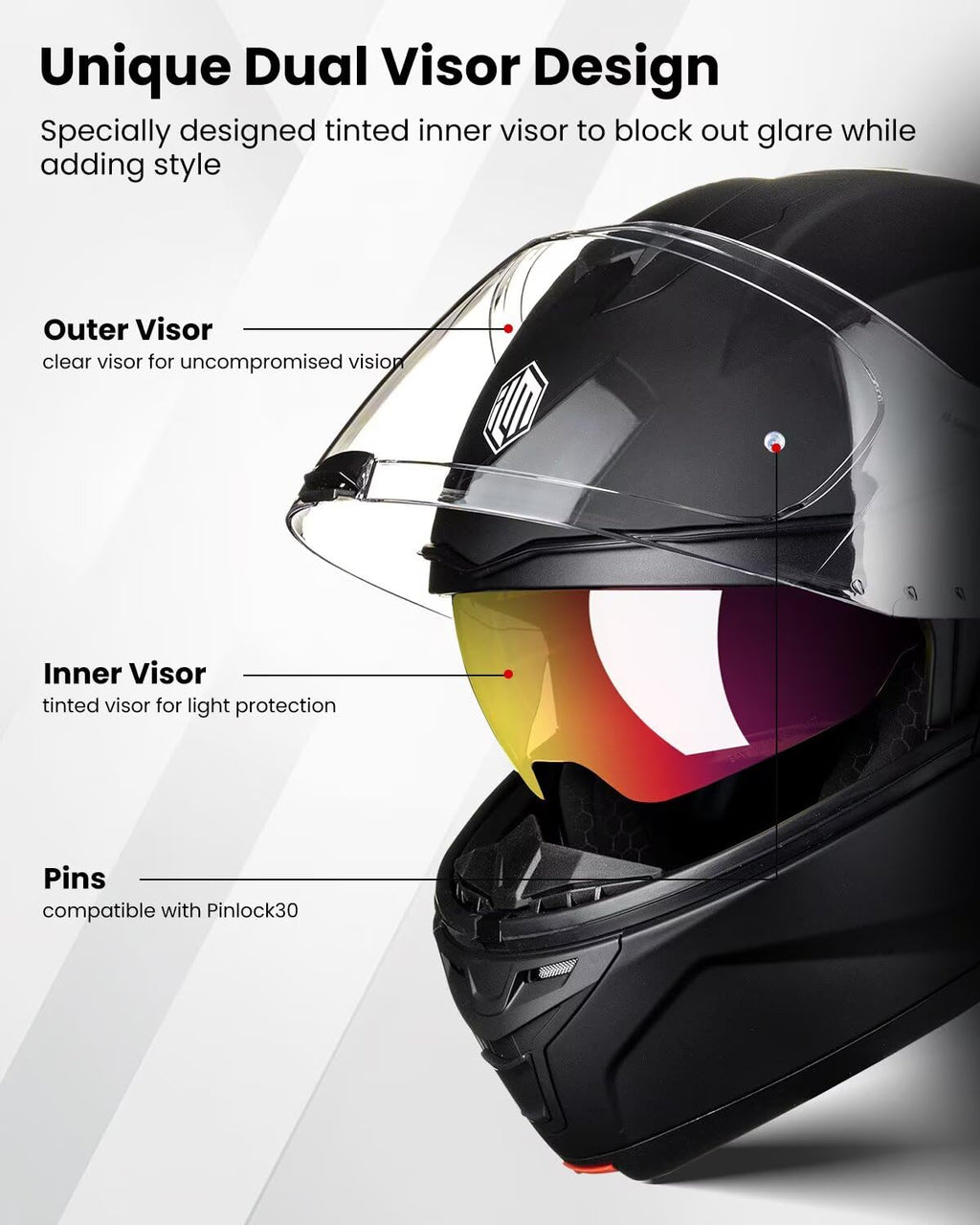 Motorcycle Helmet Modular Full Face Y9581