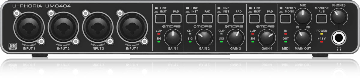 4x4 USB Audio/MIDI Interface with Mic Preamplifiers I630