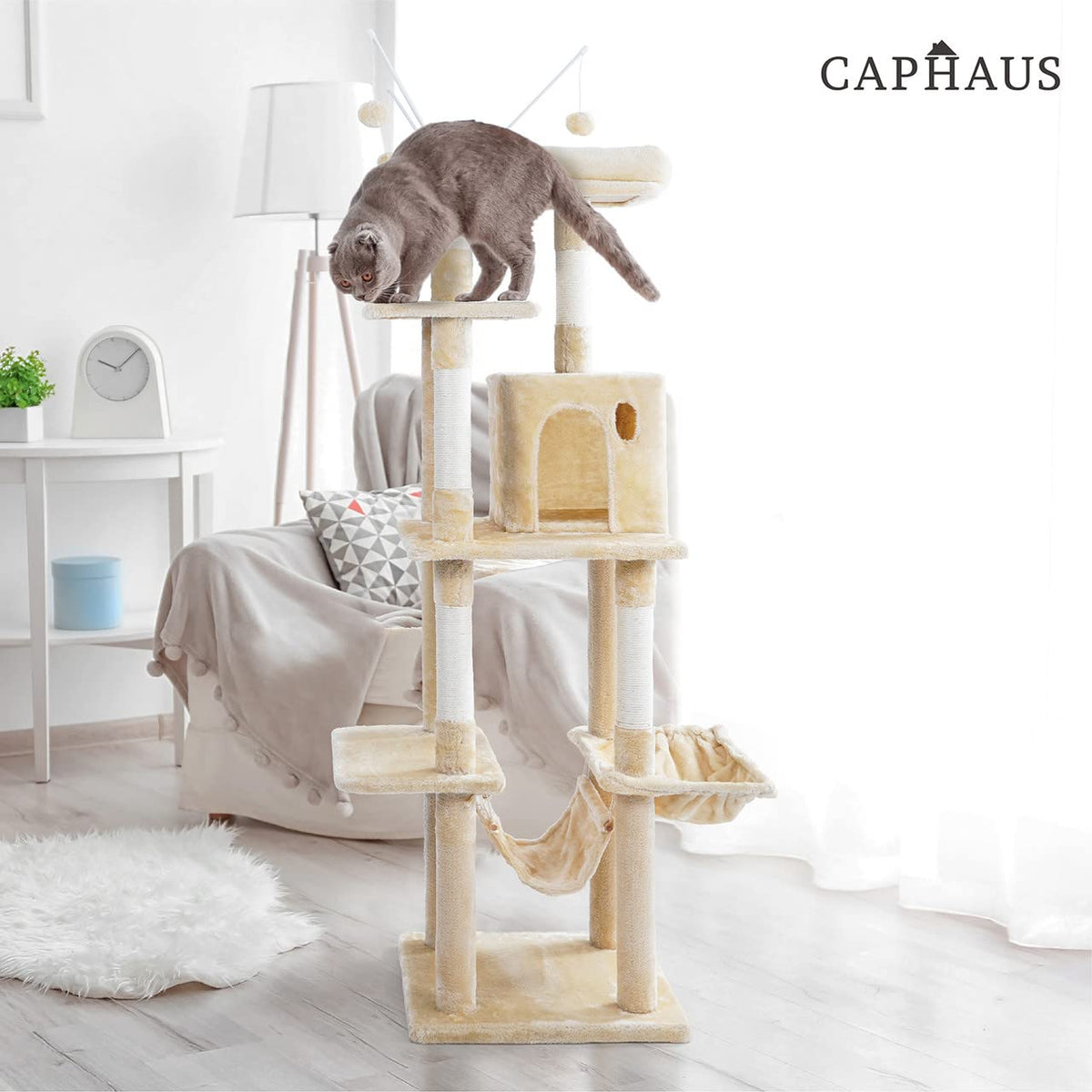 70-Inch Multi-Level Cat Tree with Scratching Posts W178