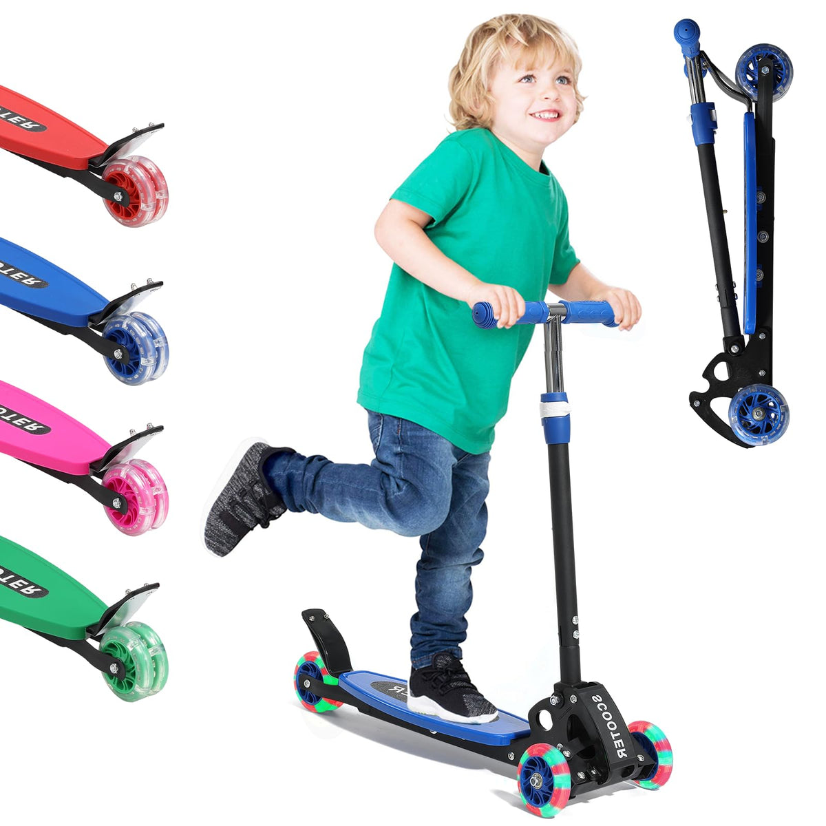 3 Wheel Kick Scooter with Extra-Wide Deck C616