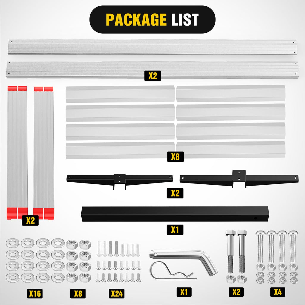 Aluminum Hitch Cargo Carrier 60" x 22" x 3.25" 500 lbs Cargo Basket for 2" Receiver O6100