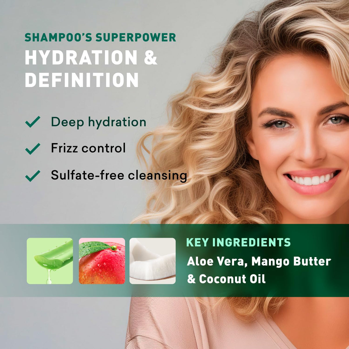 Sulfate-Free Hydrating Curl Enhancing Shampoo and Conditioner Set 16 oz L97425