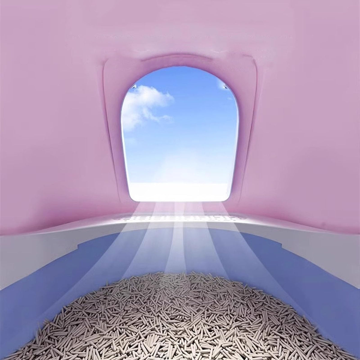 Covered Cat Litter Box with Scoop Q881762