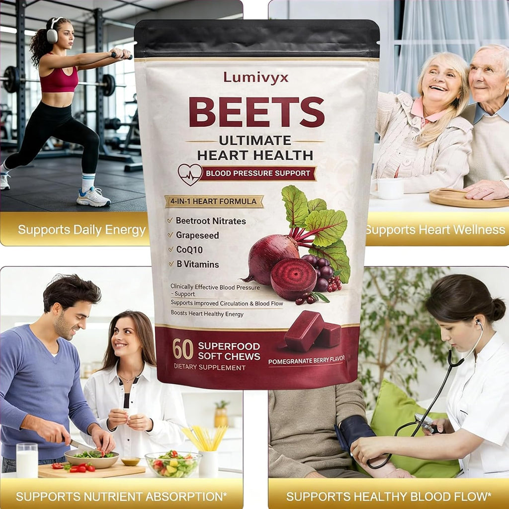 Beet Root Chews, Pomegranate Berry Flavor, 60 Chews K4990