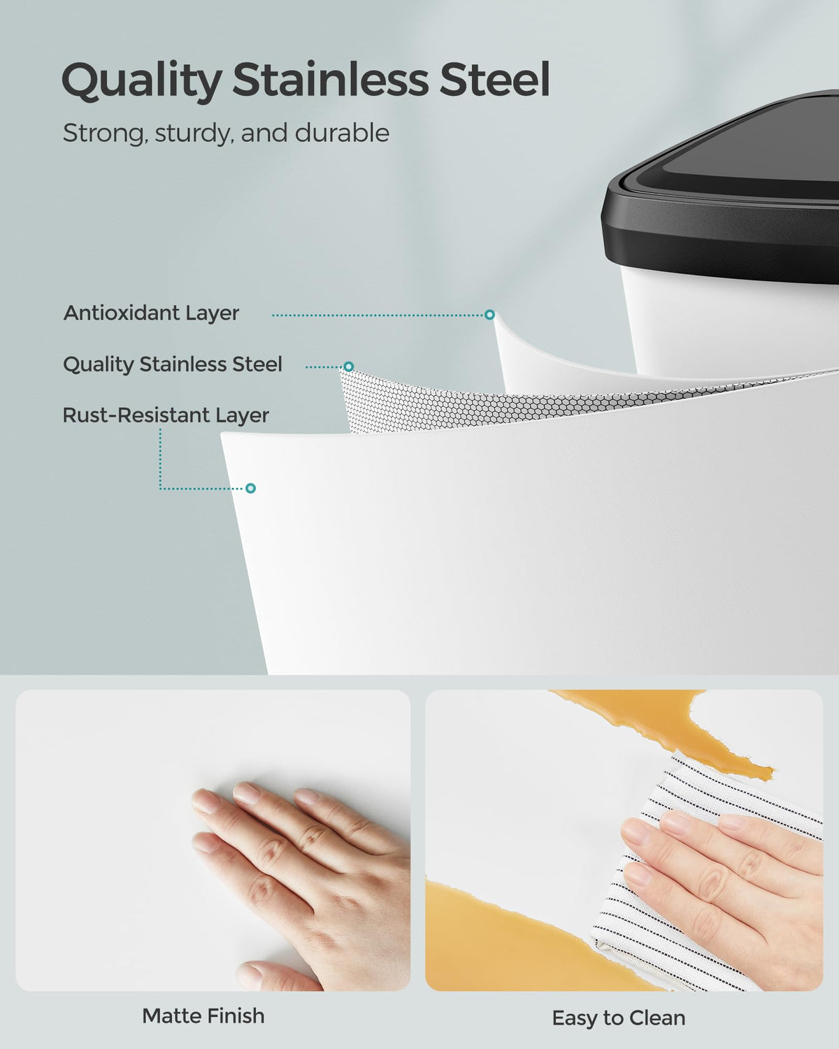 13 Gallon Stainless Steel Kitchen Trash Can E408120