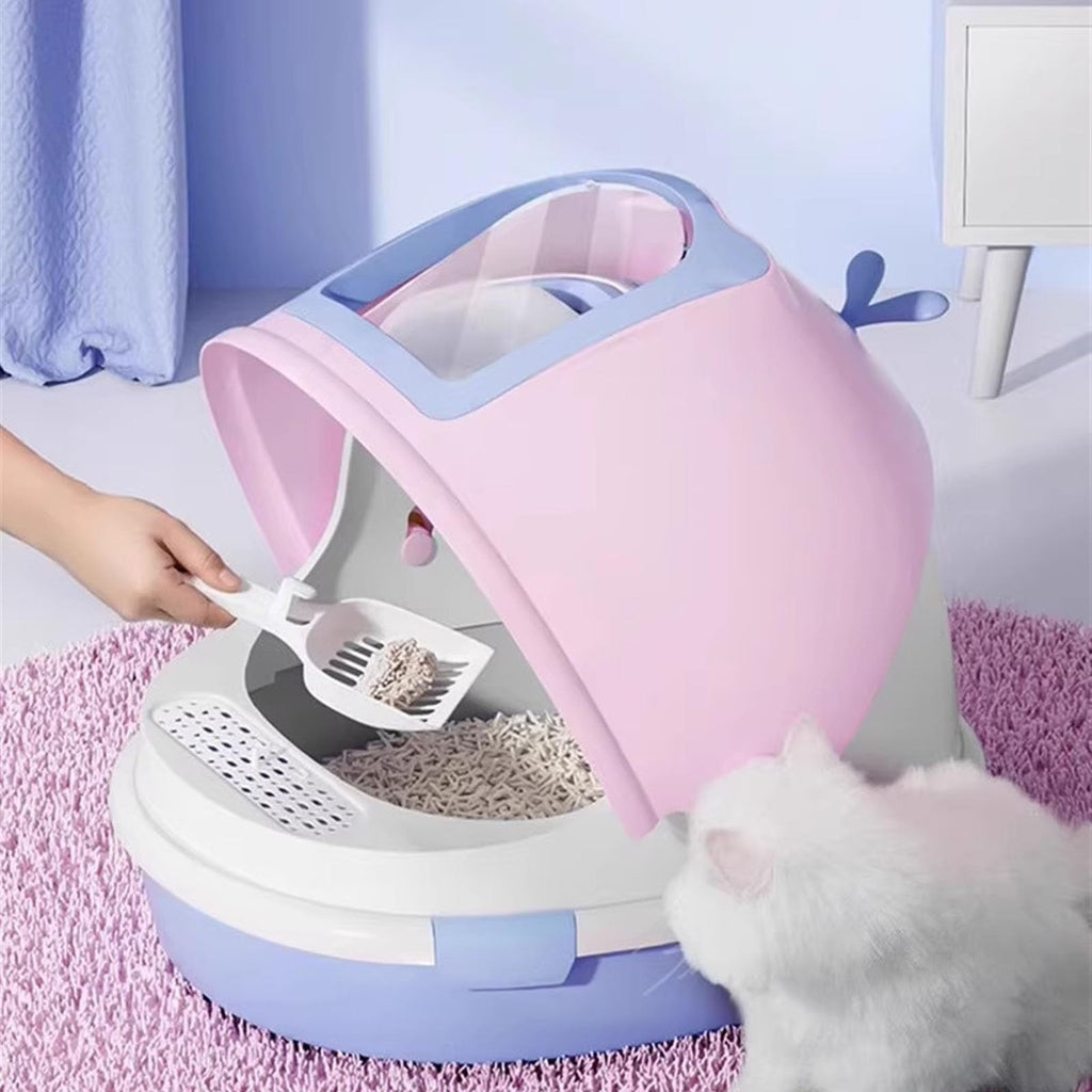 Covered Cat Litter Box with Scoop Q881762