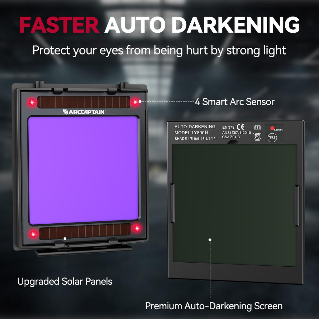 Auto Darkening Welding Helmet Large View I1051