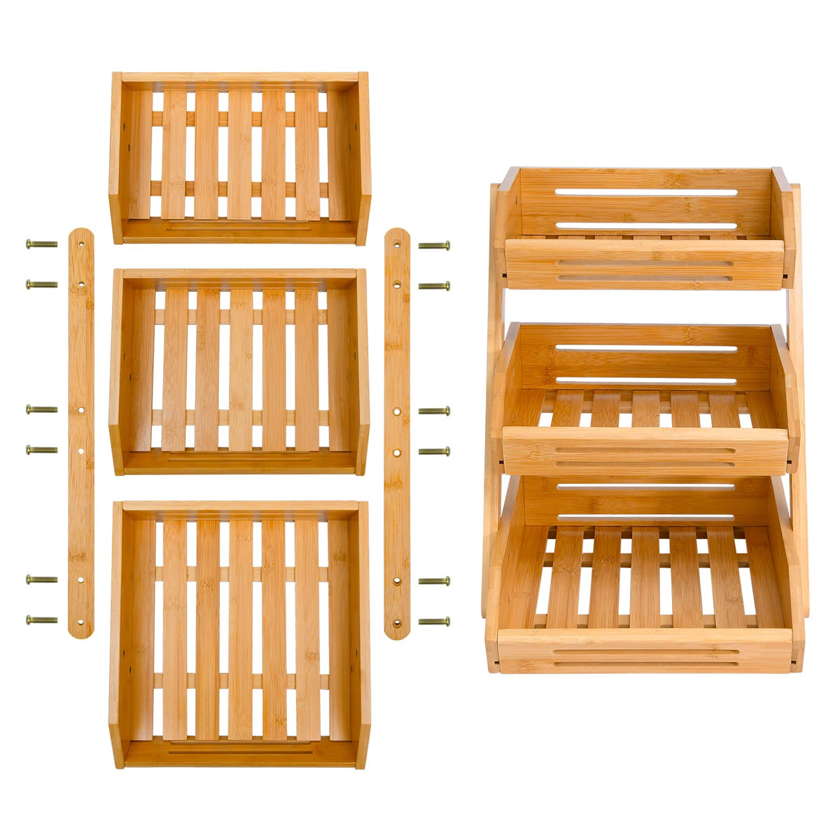3-Tier Bamboo Fruit Basket P1107
