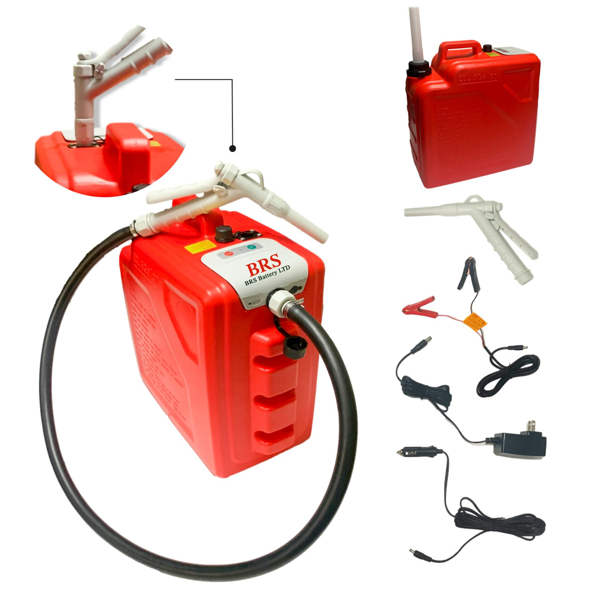Fuel Transfer Pump with 5-Gallon Gas Can H268