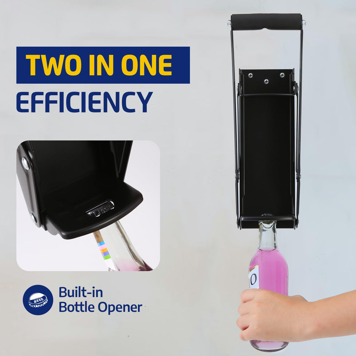16oz Wall Mounted Can Crusher with Built-In Bottle Opener Y42858