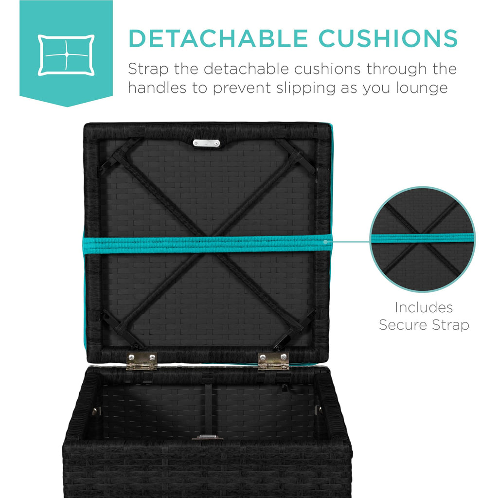 Set of 2 Wicker Ottomans with Storage R667805