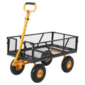 Black Heavy Duty Steel Garden Cart A406