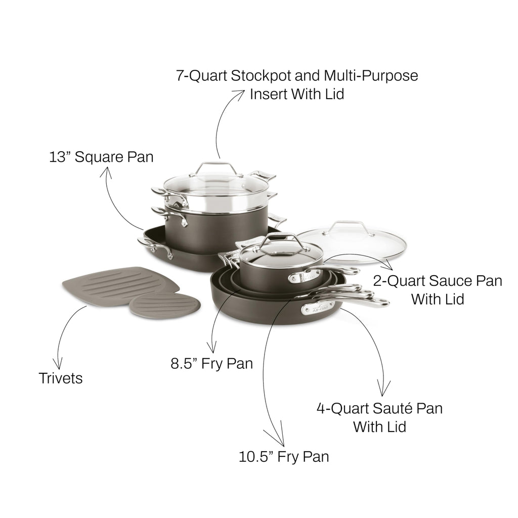 Hard Anodized Nonstick 12 Piece Cookware Set V4052