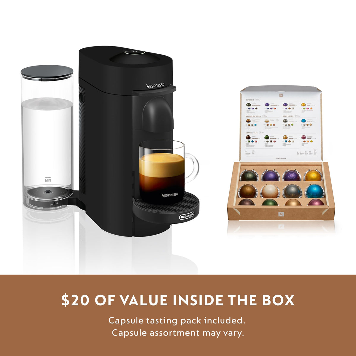 Matte Black Coffee Machine with Milk Frother B577