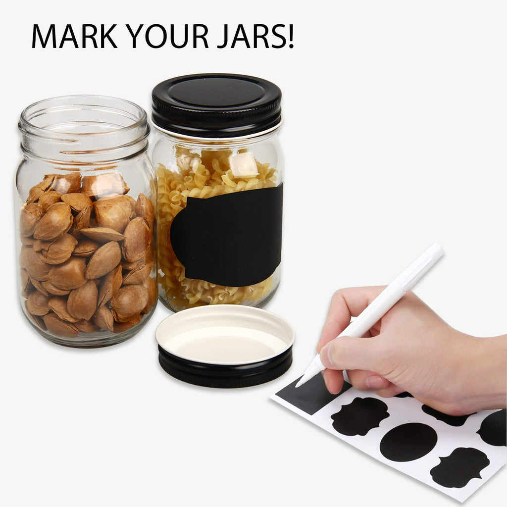 20 Pack Glass Jars With Lids 12 oz R428