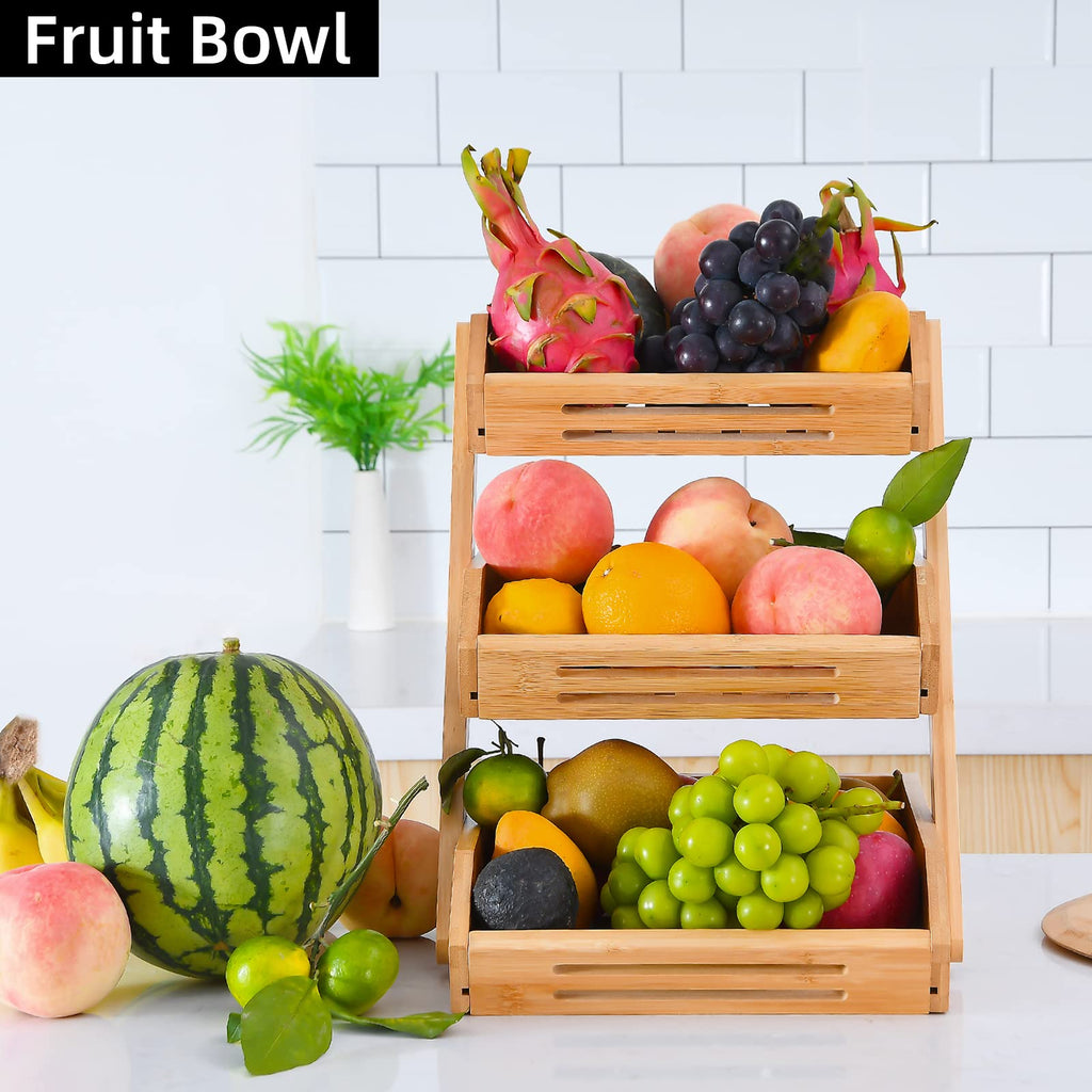 3-Tier Bamboo Fruit Basket P1107