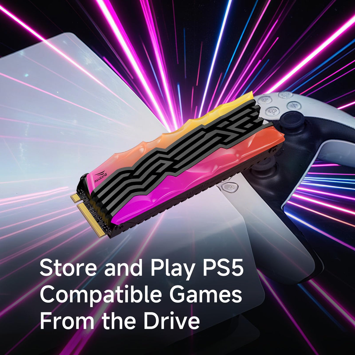 2TB NVMe M.2 SSD PCIe 4.0 Internal Solid State Drive with RGB Heatsink A43253